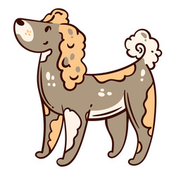 Swirling air line with dynamic loop and spiral, cartoon doodle style. Wind, airflow, breeze, gust, draft, vortex, air stream, swirl, monoline, wind symbol. Vector illustration.