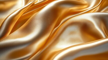 Golden silk fabric folds