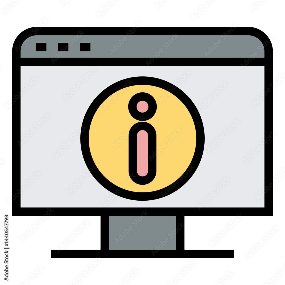 Poster information display vector icon