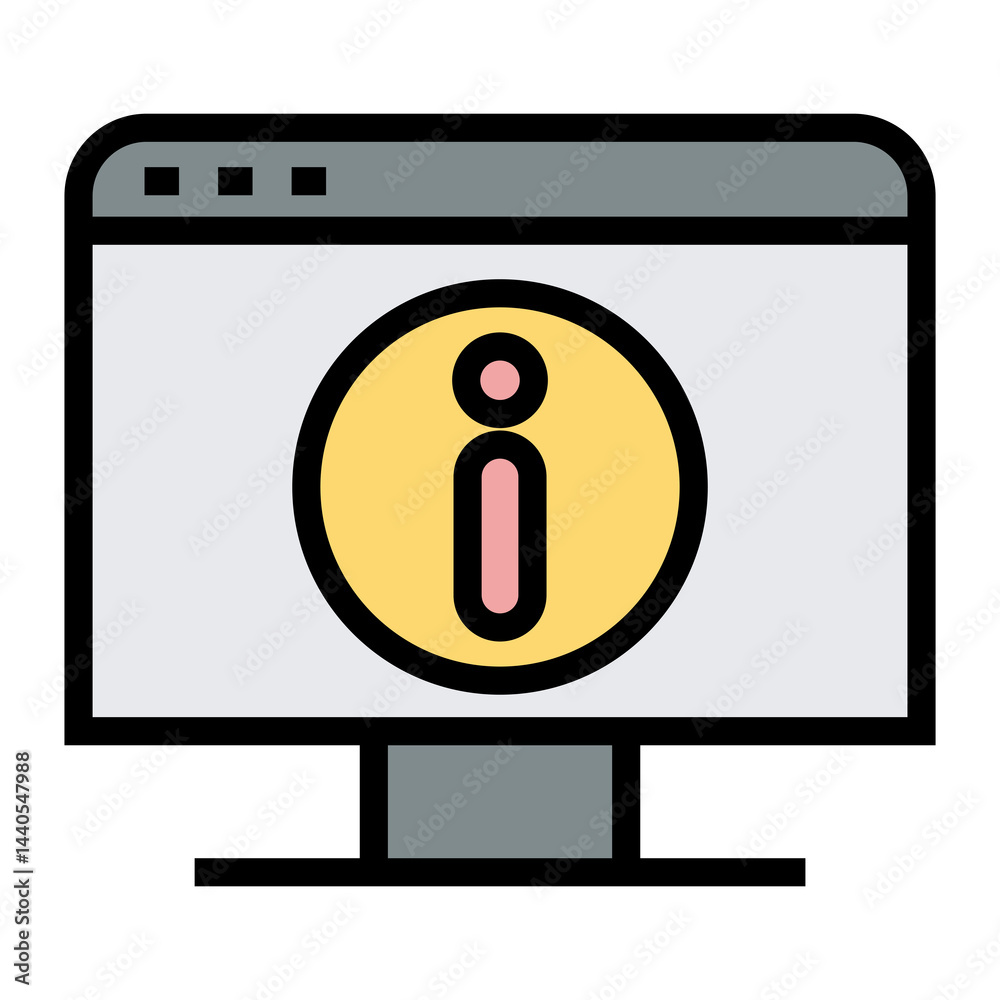 Poster information display vector icon