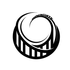 Thrilling Rollercoaster Silhouette Against the Sky