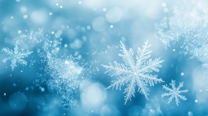 Winter wonderland snowflakes dancing in the breeze nature close-up frosty atmosphere captivating concept