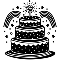 birthday cake vector illustration