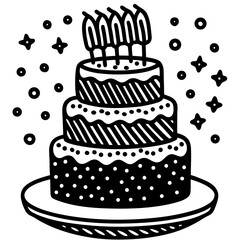 birthday cake vector illustration