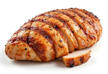 Delicious roasted chicken breast sliced poultry meat food dinner lunch gourmet cuisine dish