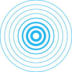 Radar icon. Signal concentric circles. Sound wave background radio station signal. Sonar sound waves illustration.