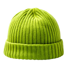 Lime classic knit woven cuffed isolated on transparent background