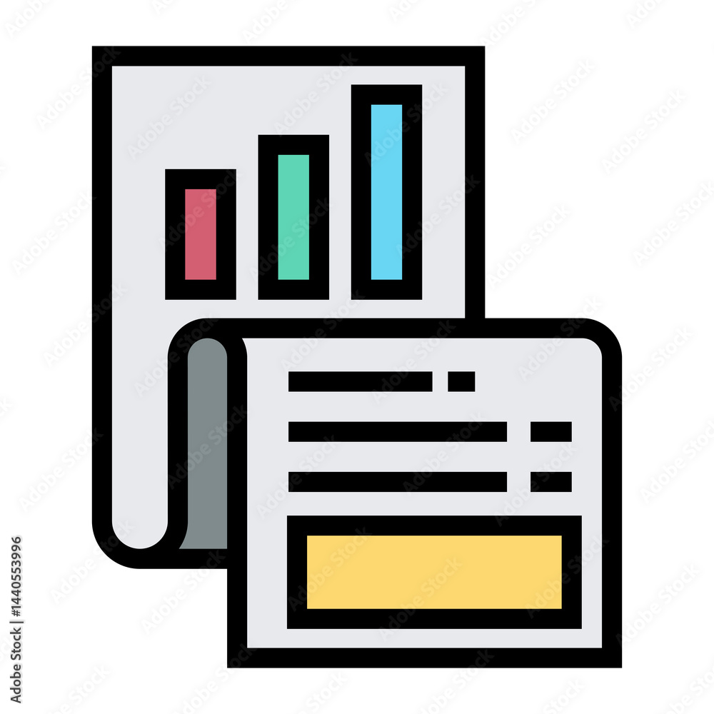 Poster analytical result vector icon