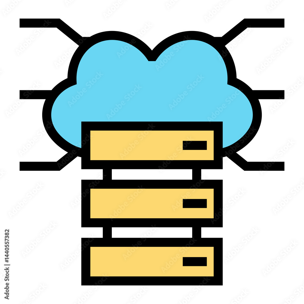 Poster big data vector icon