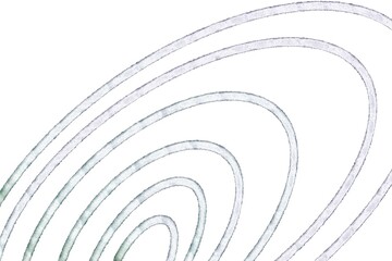 Watercolor Abstract Concentric Arches on White Background