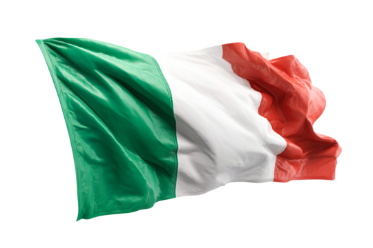 Italian Flag Waves Proudly Green White Red National Symbol Patriotism