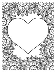 Love Flowers Adult Coloring Pages