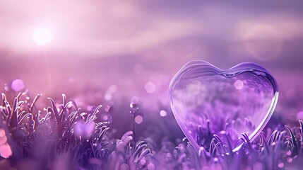 Purple Love Heart Dreamy Wedding Background: Enchanting Vistas for Timeless Nuptials