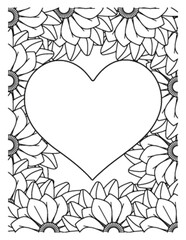Love Flowers Adult Coloring Pages