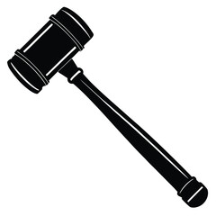 isolated judge s hammer on white background 