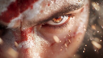 Intense Close Up of Focused Eye Showing Determination and Grit