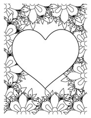 Love Flowers Adult Coloring Pages