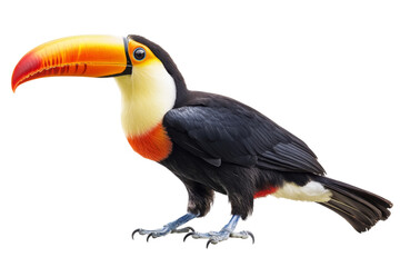 Fototapeta premium Stunning Toucan Portrait - Vibrant Exotic Bird . White background PNG
