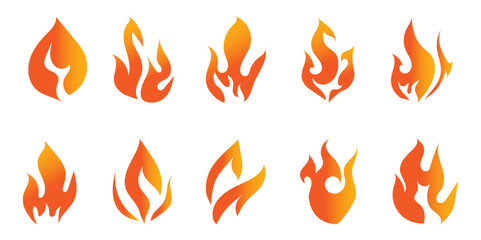 Fire Illustration Set