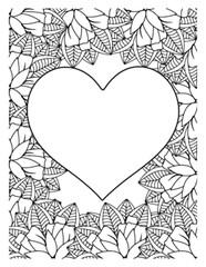 Love Flowers Adult Coloring Pages