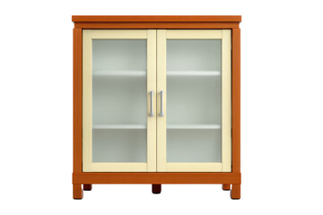 Obraz premium Cabinet, glass-doored isolated on transparent png background