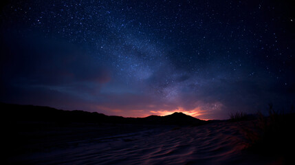Cosmic desert nightscape