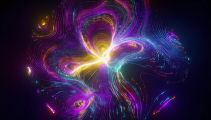 抽象的な光の軌跡