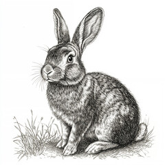 rabbit on a white background