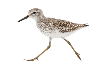 Obraz premium Beautiful Spotted Shorebird in Motion . White background PNG