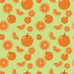 seamless pattern of oranges
