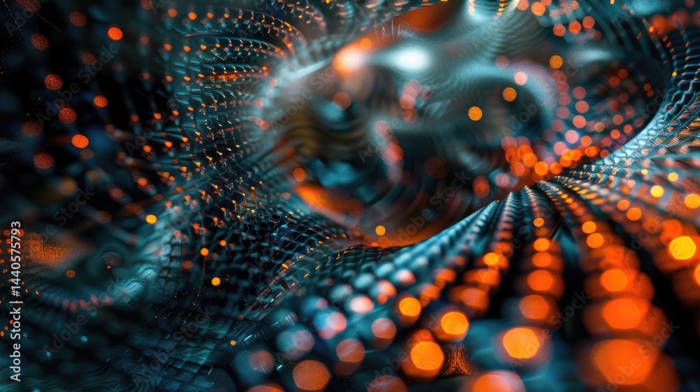 Poster abstract of complex vibrant pixel effect in tech background with cyber and glitch texture express my