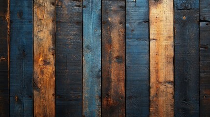 Rustic wooden planks with blue and brown tones in natural texture pattern.