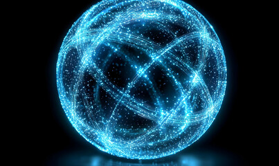 Glowing blue sphere