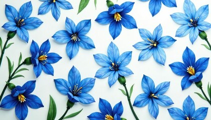 Fototapeta premium Delicate repeating bluebell pattern on fabric , purple, blue