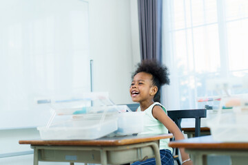 Group of diverse children enjoy learning about the STEM.
