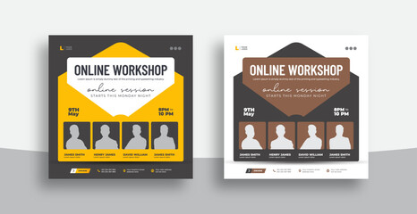 Digital Marketing Webinar Banner | Online Business Training & Virtual Conference | Social Media Post Design for Corporate Events & Online Workshops