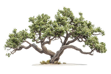 Majestic Ancient Tree in Nature's Embrace . White background PNG