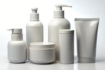 Blank White Cosmetic Product Packaging Mockups