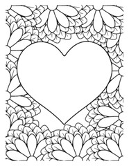 Love Flowers Adult Coloring Pages.
