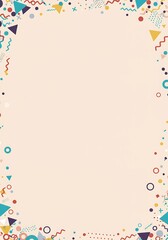 Colorful Geometric Frame Design with Copy Space Background