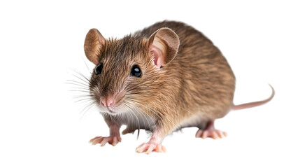 Cute Rat on White Background - High-Quality Isolated Image for Design Projects