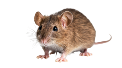 Cute Rat on White Background - High-Quality Isolated Image for Design Projects