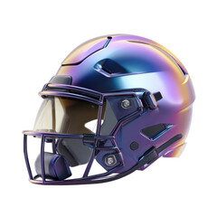 Naklejka premium Iridescent Sport Helmet isolated on transparent png background