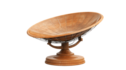 Professional Satellite Dish Isolated on White Background for Communications Technology Concepts