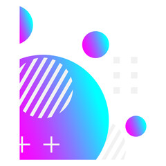Fototapeta premium Gradient Memphis Corner