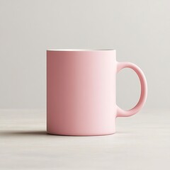 Pink Mug with Minimalist Design. (2)