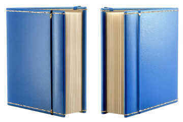 Classic, blue books isolated on transparent png background