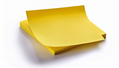yellow sticky post it note one single photo white background