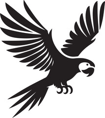 Parrot silhouette vector illustration 