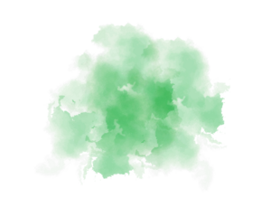 abstract green watercolor hand painted transparent background
